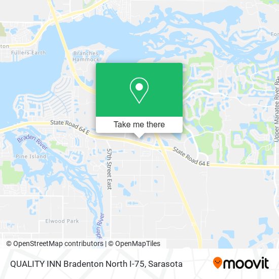 Mapa de QUALITY INN Bradenton North I-75