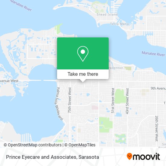 Prince Eyecare and Associates map