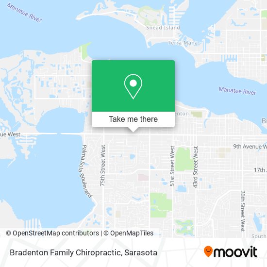 Bradenton Family Chiropractic map