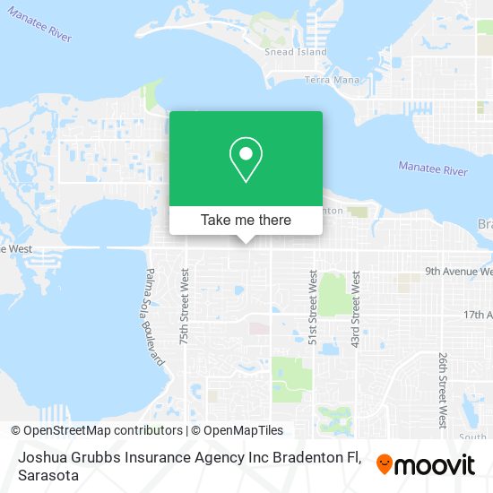 Mapa de Joshua Grubbs Insurance Agency Inc Bradenton Fl