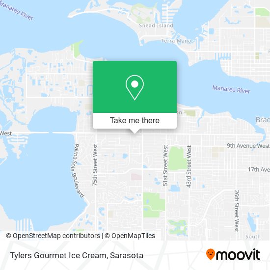 Tylers Gourmet Ice Cream map