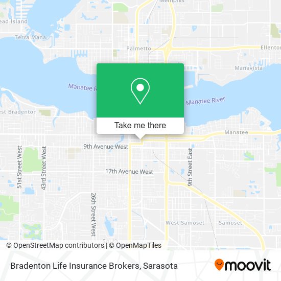 Bradenton Life Insurance Brokers map