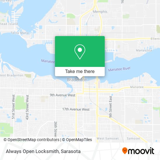 Mapa de Always Open Locksmith