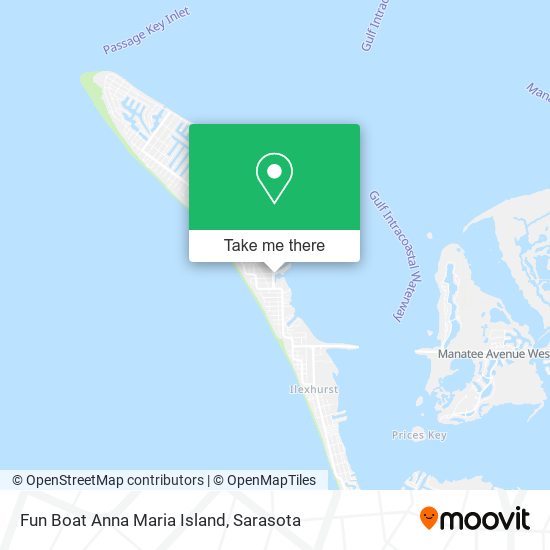 Fun Boat Anna Maria Island map