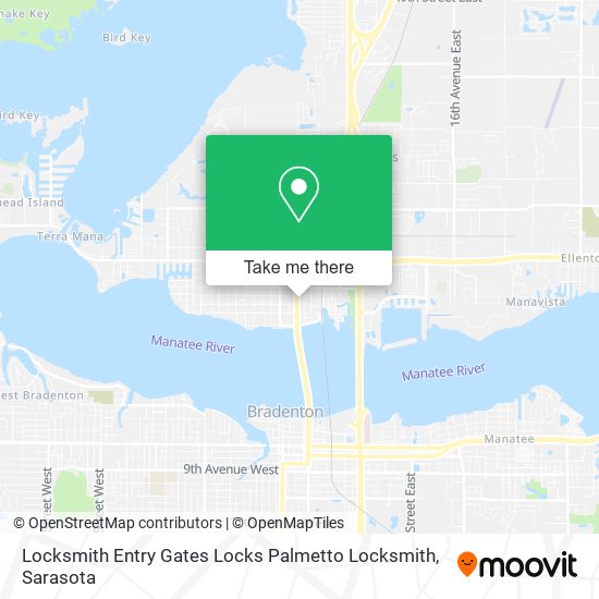 Mapa de Locksmith Entry Gates Locks Palmetto Locksmith