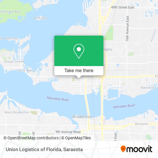 Mapa de Union Logistics of Florida