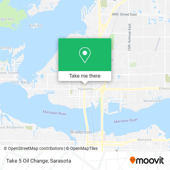 Take 5 Oil Change map