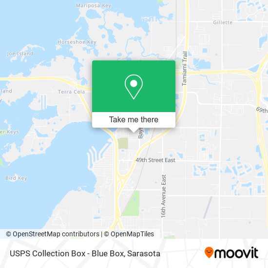 USPS Collection Box - Blue Box map