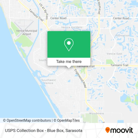 USPS Collection Box - Blue Box map