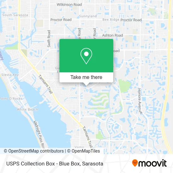 USPS Collection Box - Blue Box map