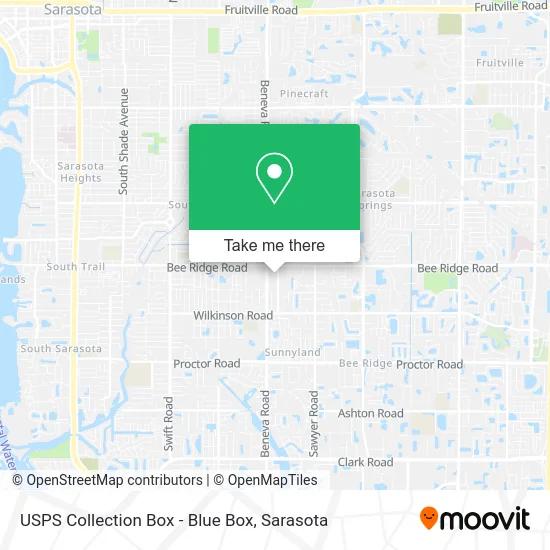 USPS Collection Box - Blue Box map