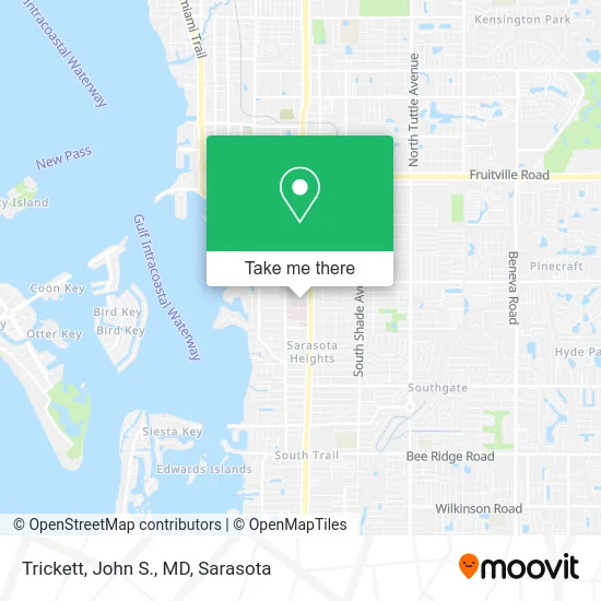 Trickett, John S., MD map