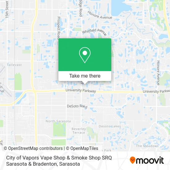 City of Vapors Vape Shop & Smoke Shop SRQ Sarasota & Bradenton map
