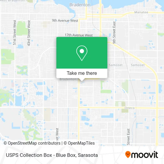 USPS Collection Box - Blue Box map
