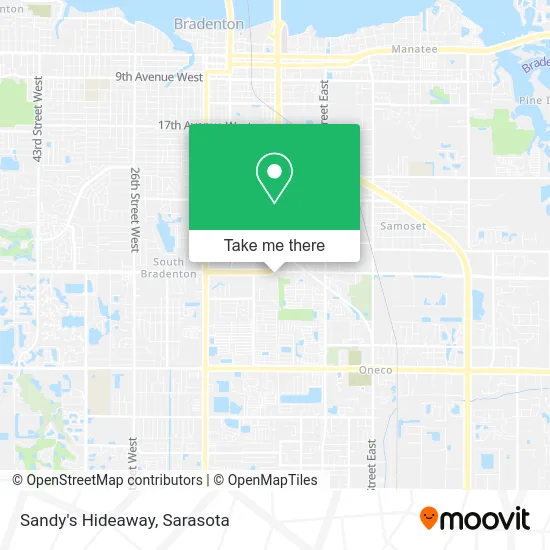 Sandy's Hideaway map
