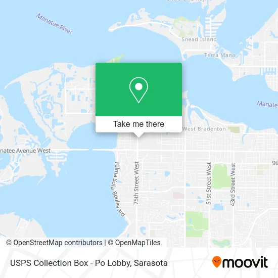 Mapa de USPS Collection Box - Po Lobby