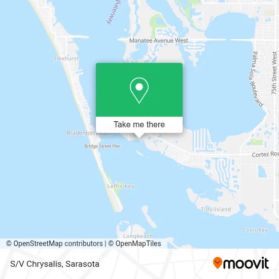 S/V Chrysalis map