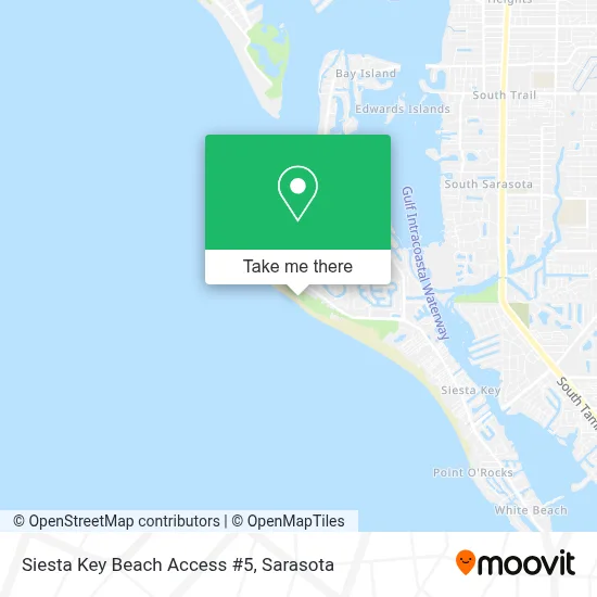 Siesta Key Beach Access #5 map