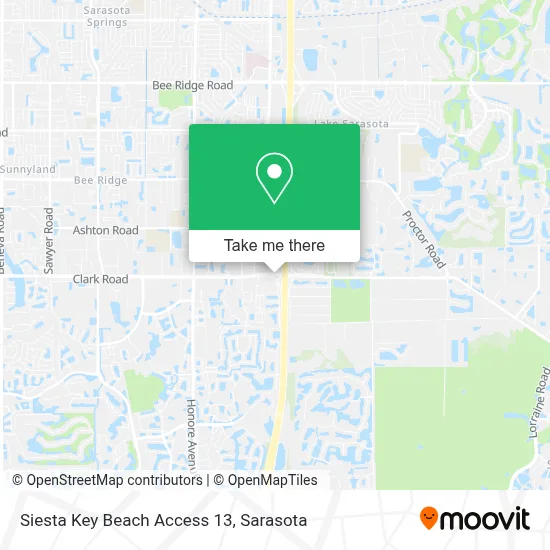 Siesta Key Beach Access 13 map