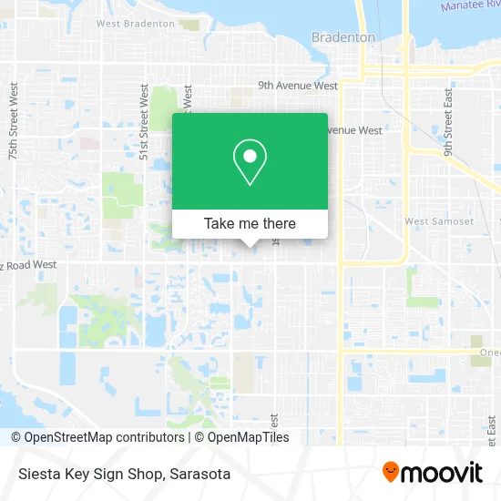 Siesta Key Sign Shop map