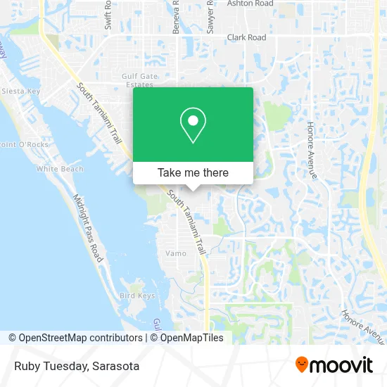 Ruby Tuesday map