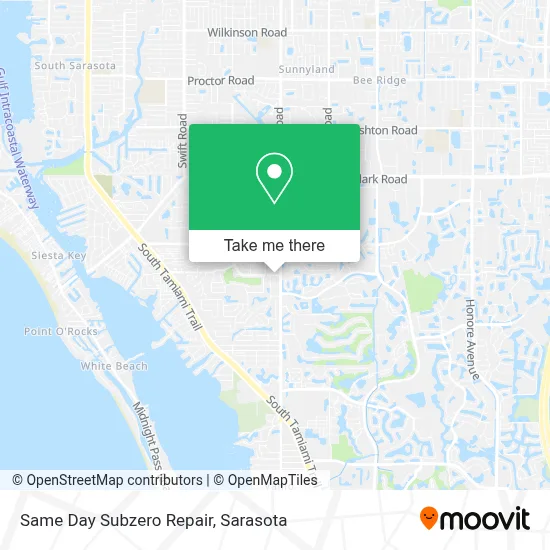 Same Day Subzero Repair map