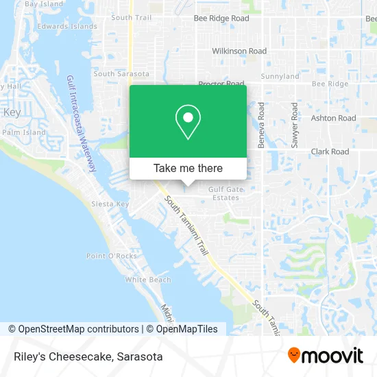 Riley's Cheesecake map