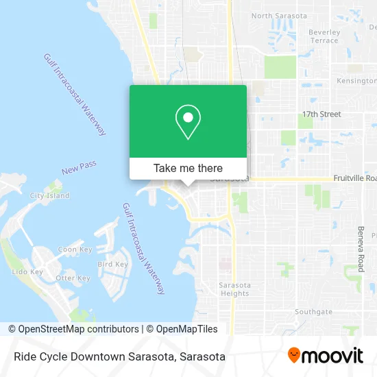 Ride Cycle Downtown Sarasota map