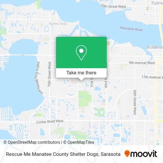 Rescue Me Manatee County Shelter Dogs map