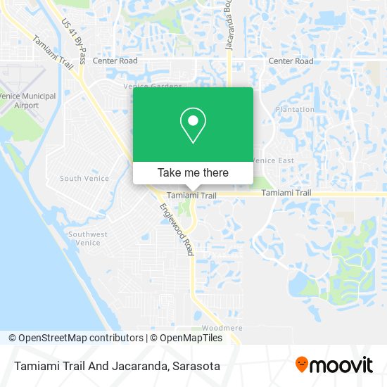 Tamiami Trail And Jacaranda map