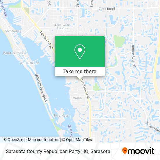 Sarasota County Republican Party HQ map