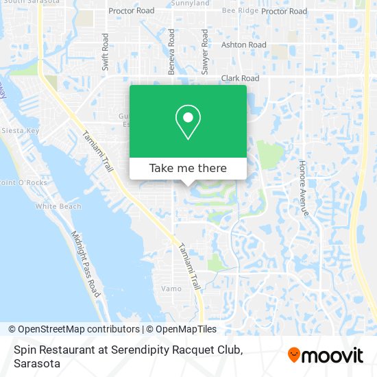 Mapa de Spin Restaurant at Serendipity Racquet Club