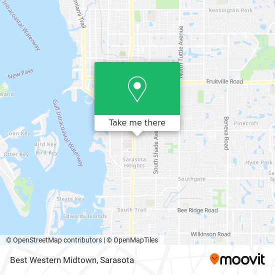 Best Western Midtown map