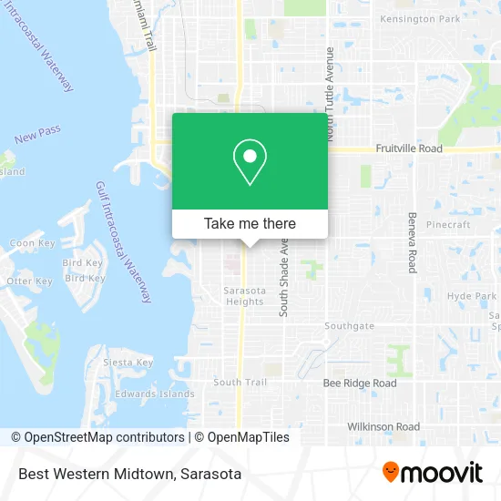 Best Western Midtown map