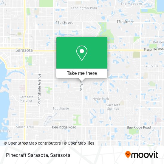 Pinecraft Sarasota map