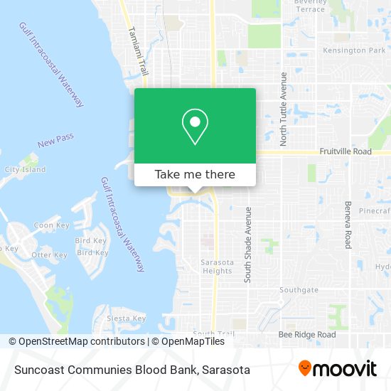 Mapa de Suncoast Communies Blood Bank