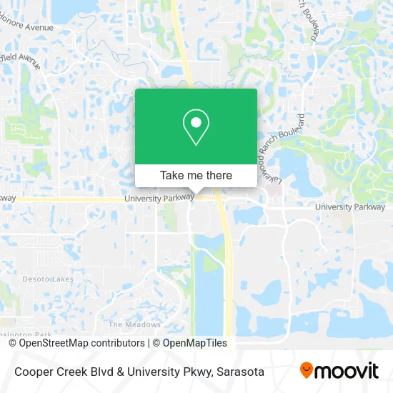 Cooper Creek Blvd & University Pkwy map