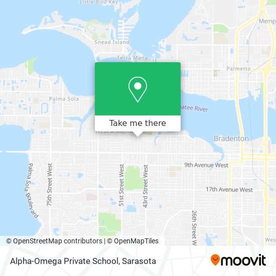 Alpha-Omega Private School map