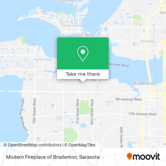 Mapa de Modern Fireplace of Bradenton