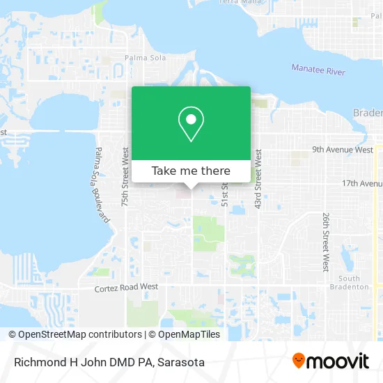Richmond H John DMD PA map