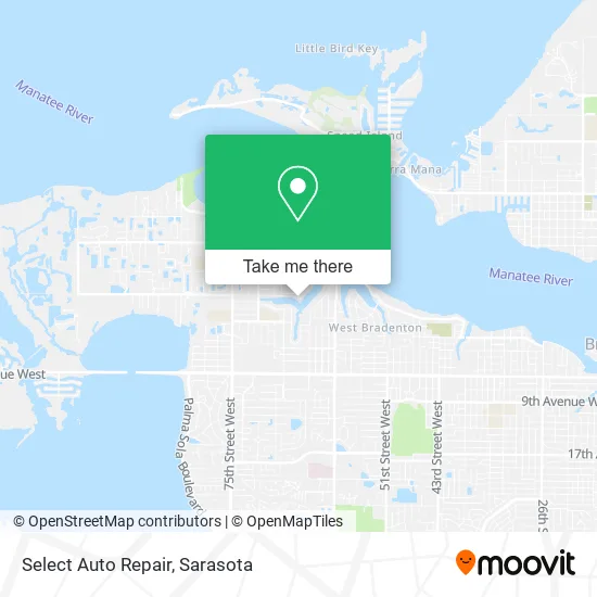 Select Auto Repair map
