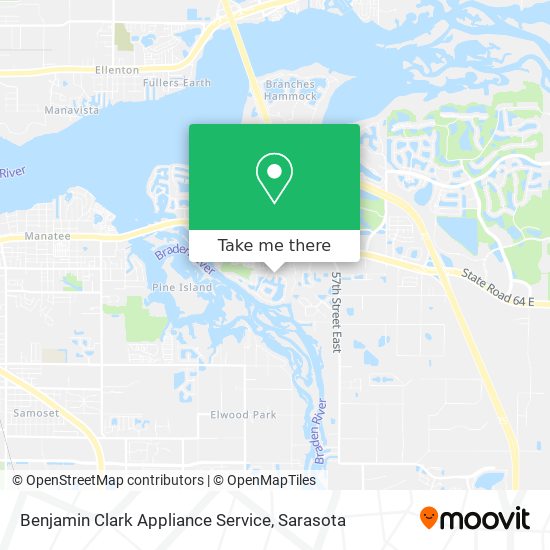 Benjamin Clark Appliance Service map