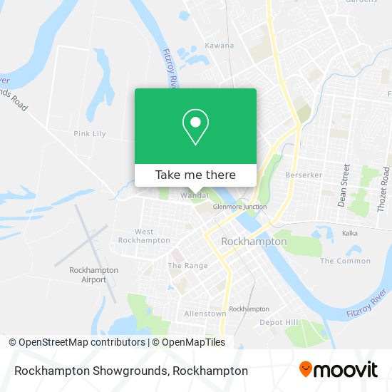 Mapa Rockhampton Showgrounds