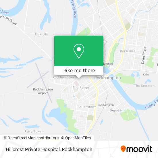 Mapa Hillcrest Private Hospital