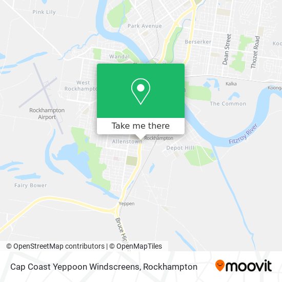 Cap Coast Yeppoon Windscreens map