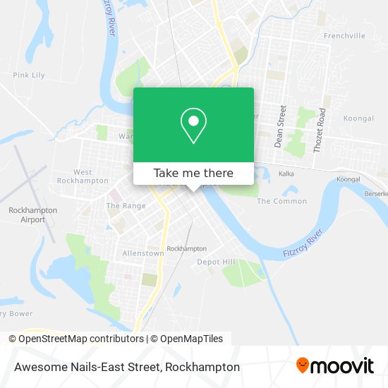 Mapa Awesome Nails-East Street