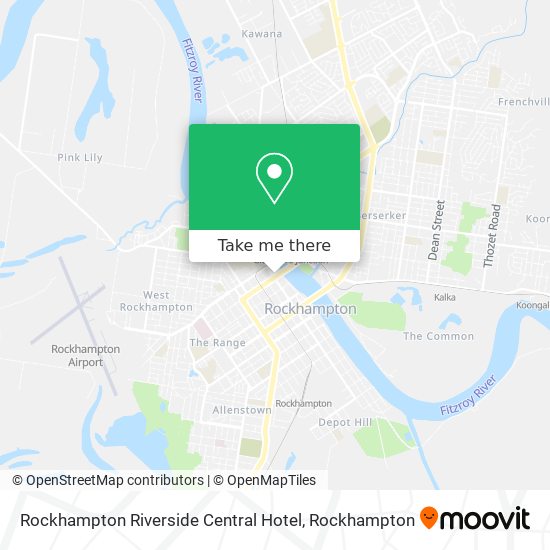 Rockhampton Riverside Central Hotel map