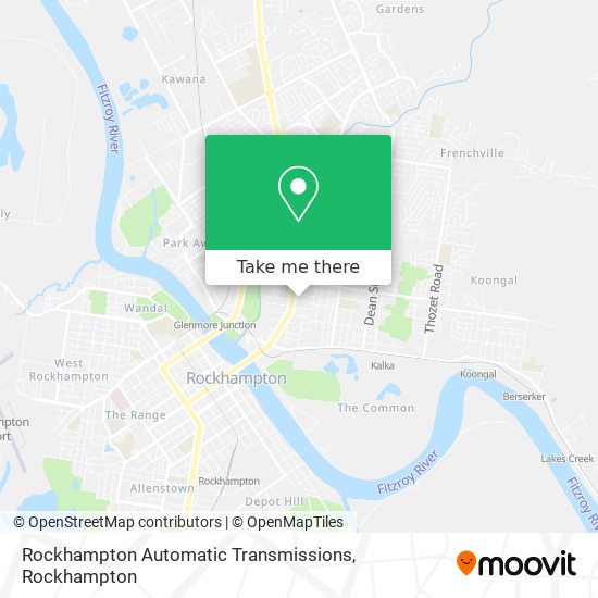 Mapa Rockhampton Automatic Transmissions