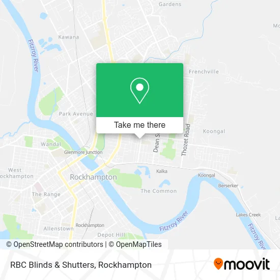 Mapa RBC Blinds & Shutters