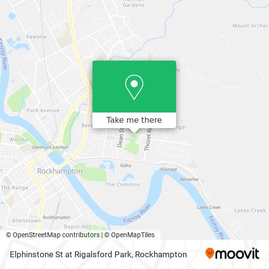 Mapa Elphinstone St at Rigalsford Park